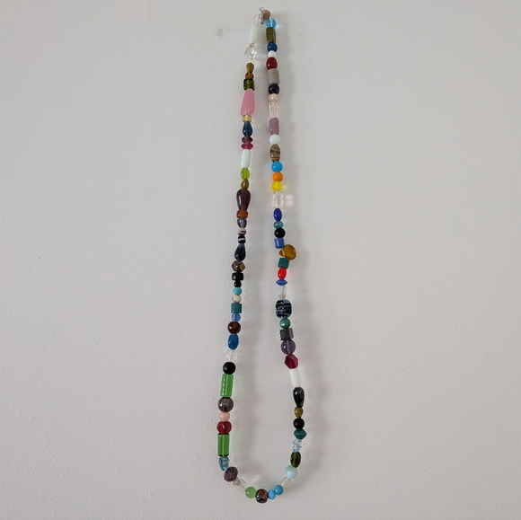 Multicolor Glass Bead Necklace - Picture 10 of 10